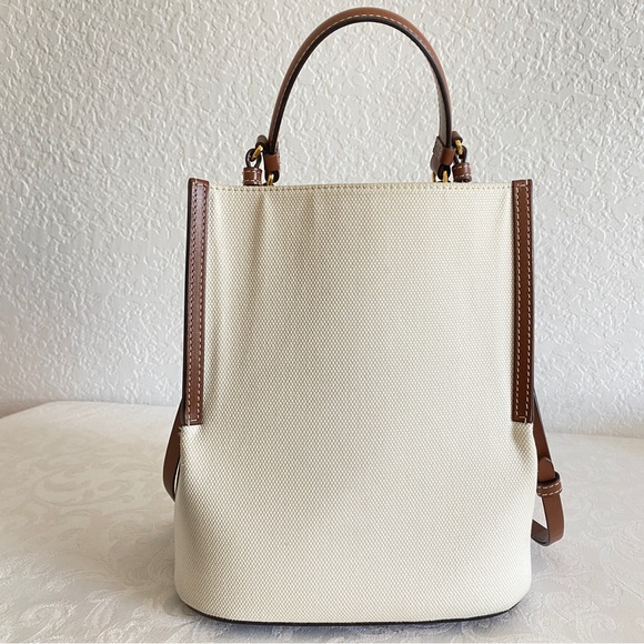 Burberry Logo Graphic Canvas Bucket Bag - Picture 4 of 14